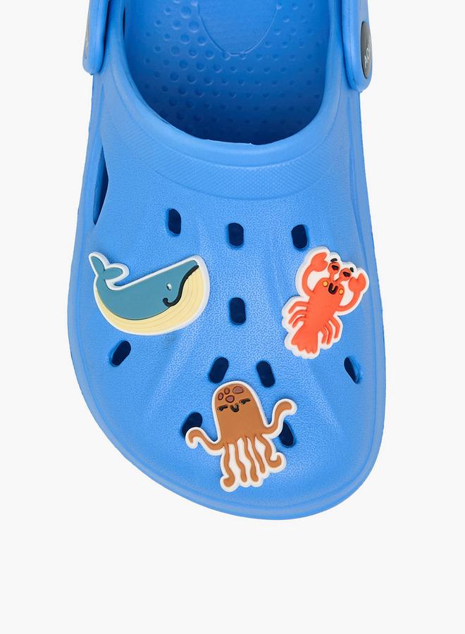 Aqua Boys Jibbitz Charm Detail Clogs - Image 4